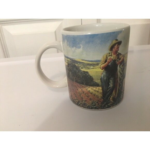 JOHN DEERE Coffee Mug Cup Gibson Tractor Dad Boy Dog Green Yellow 11 oz - Picture 3 of 7